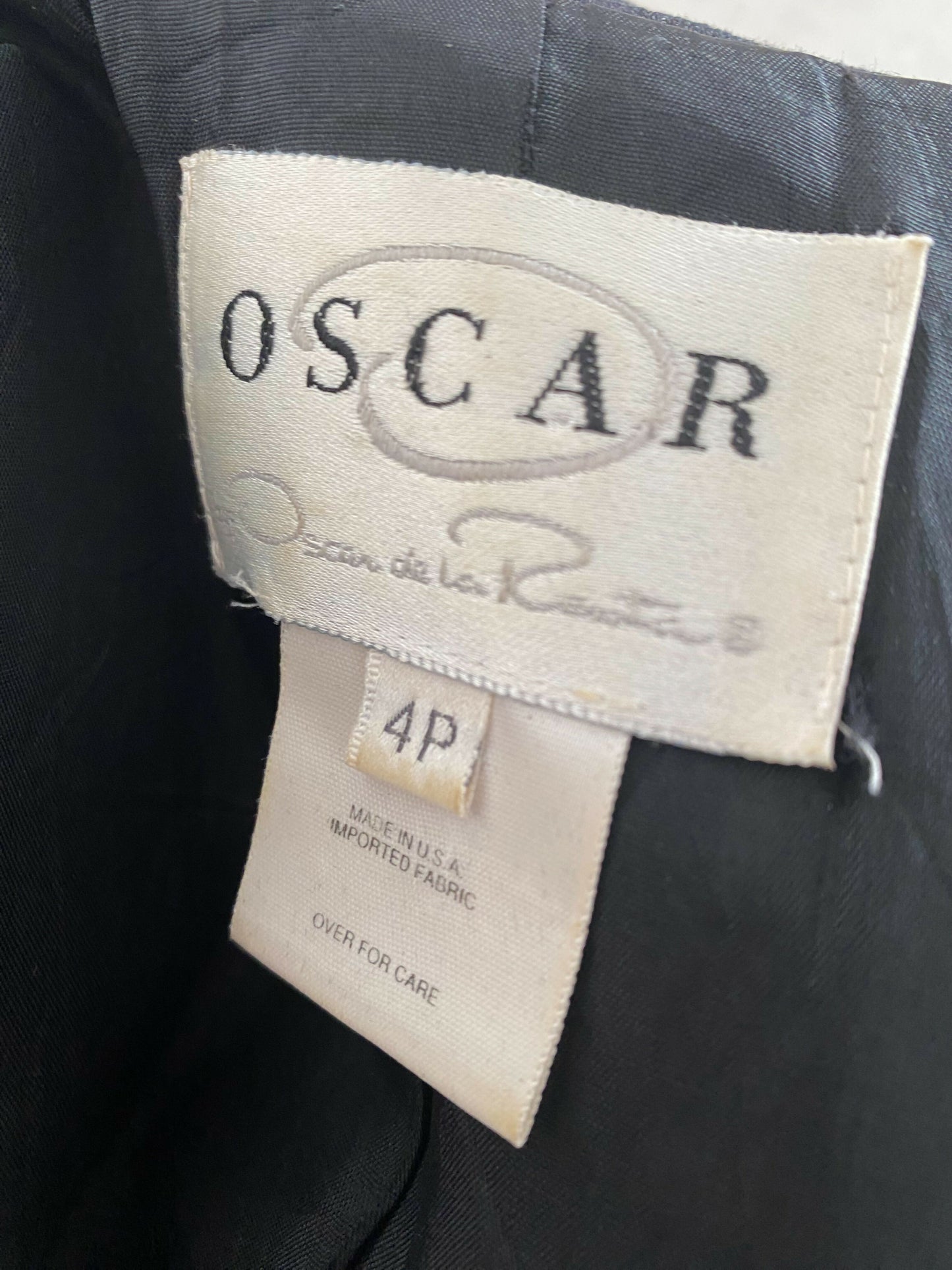 Oscar by Oscar de la Renta Size 6-8 Pinstripe Navy Blazer