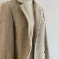 Women's Asos Size 8 Oatmeal Coat