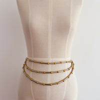 Vintage Two-Tone Bead and Chain Belt