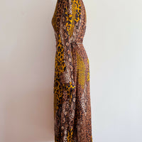 Girls in Mind Size 12 Animal-Print Wrap Dress