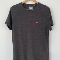 Men's Levi's Size M Dark-Grey Marle Cotton-Blend Print T-Shirt