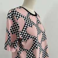 Love Moschino Size 10 Printed Cotton-Blend T-Shirt