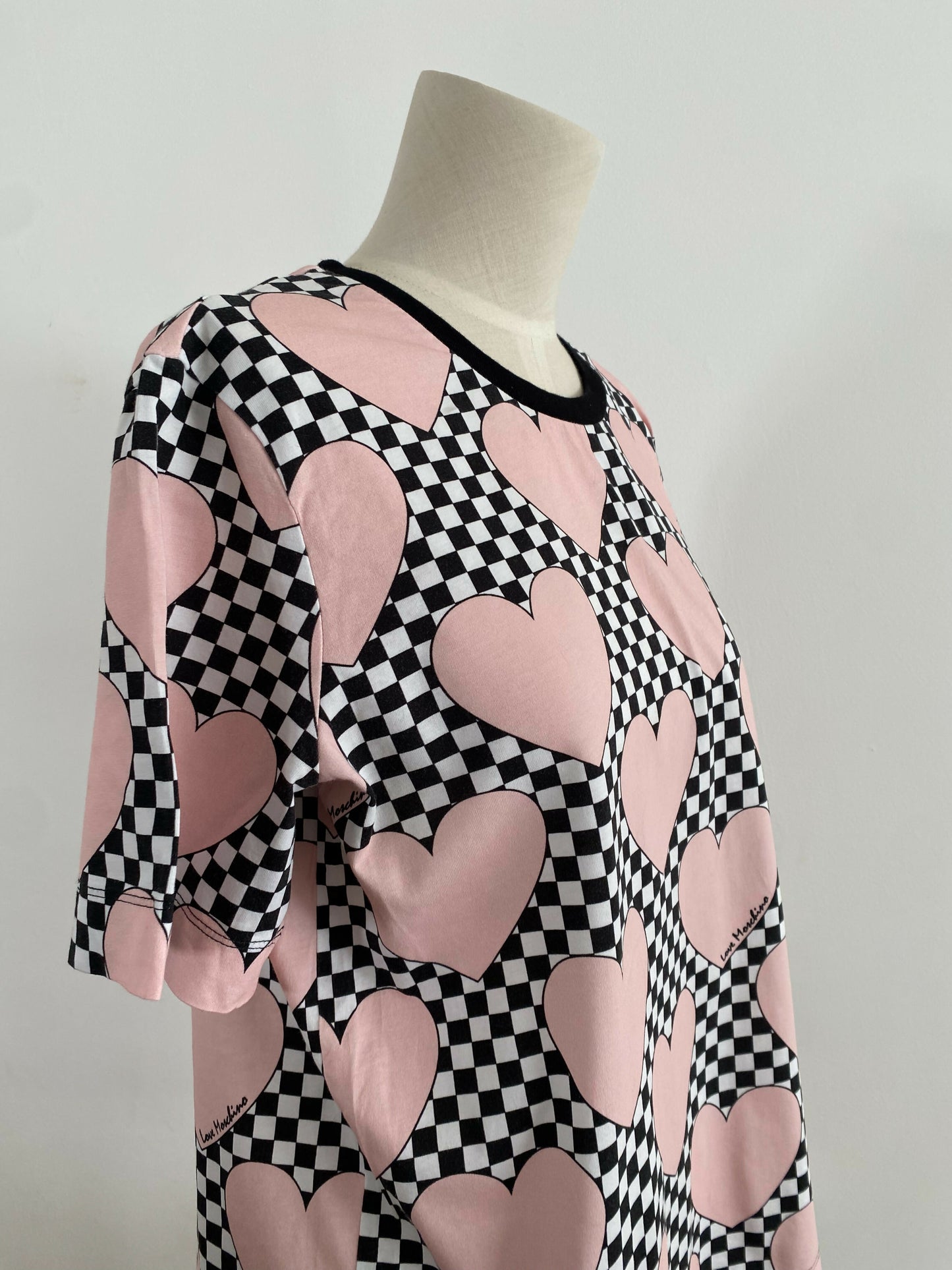 Love Moschino Size 10 Printed Cotton-Blend T-Shirt