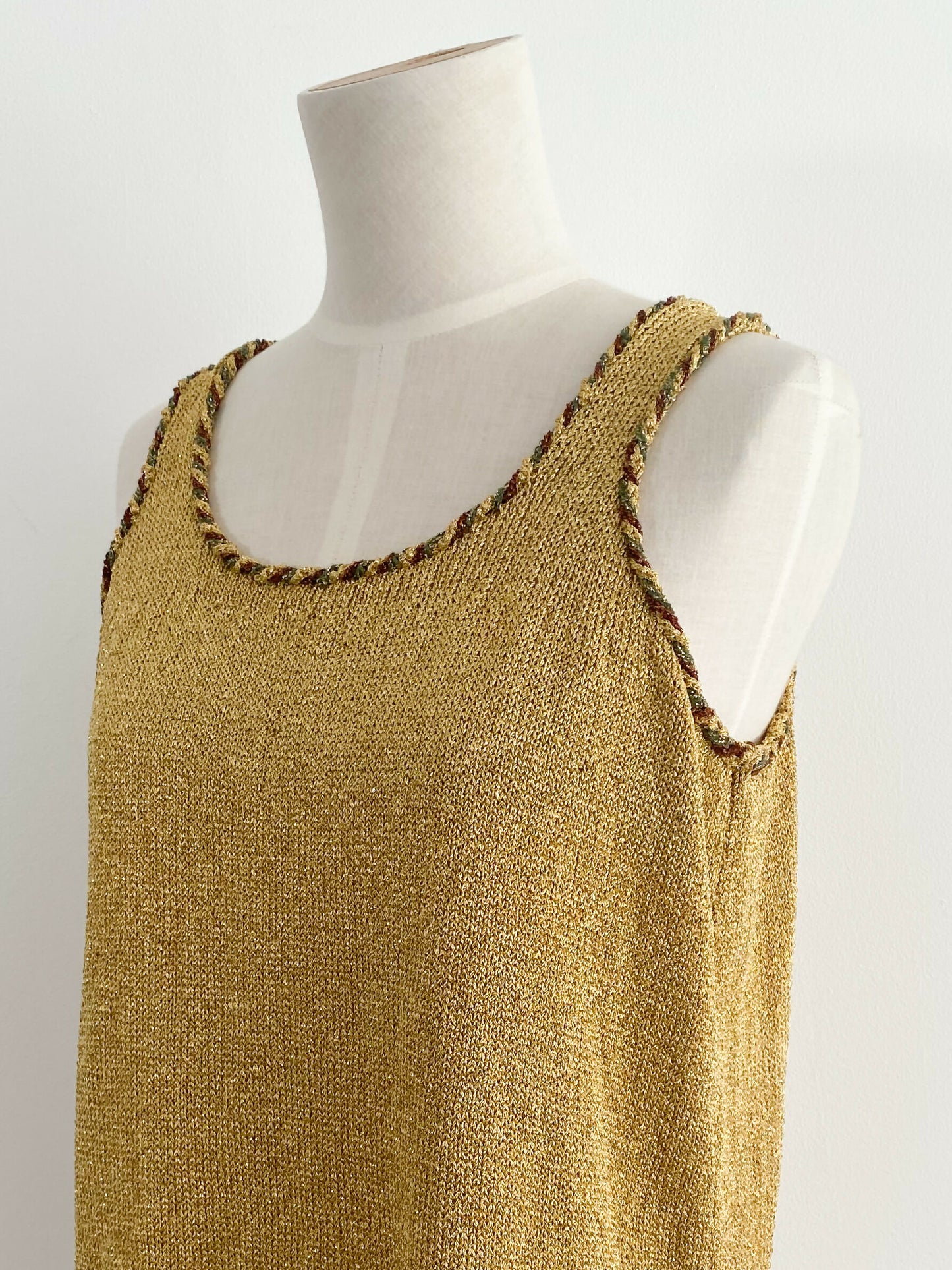 Vintage Gold Lurex Tank Top