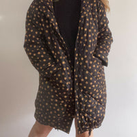 Women's Sass Size 10 Polka-Dot Black Puffa Jacket