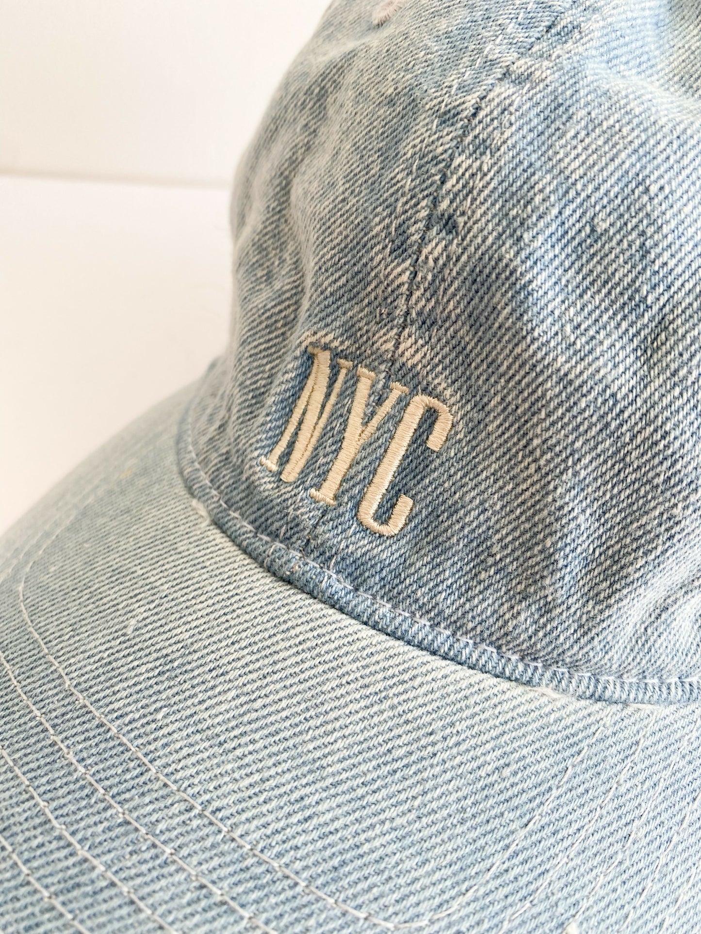 Men's Adjustable 'NYC' Denim Cotton Cap