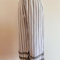 Sportscraft Size 12 Linen and Cotton-Blend Striped Pants