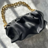 Black Faux Leather Bag