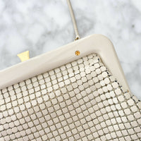 Vintage Gold Crest Beige Chainmail Bag