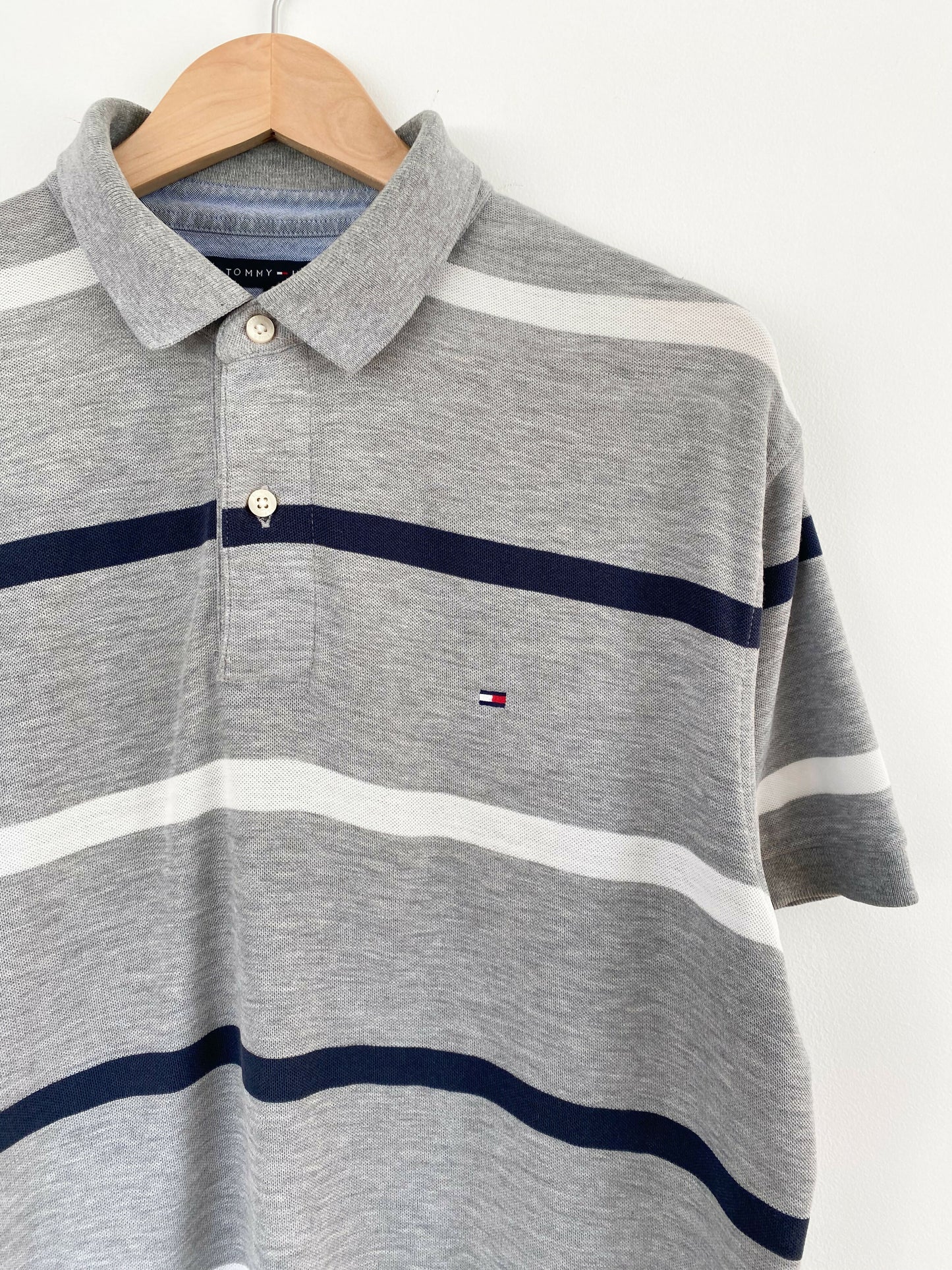 Men's Size L Tommy Hilfiger Striped Cotton T-Shirt