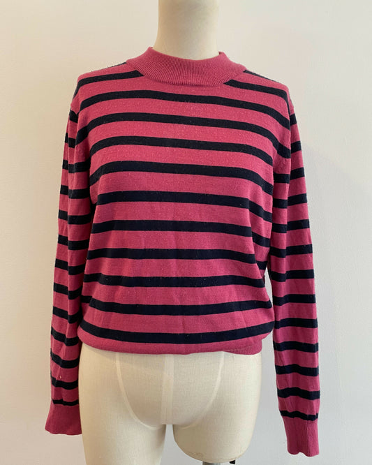 Women's Creswick Size Medium Striped Wool Jumper