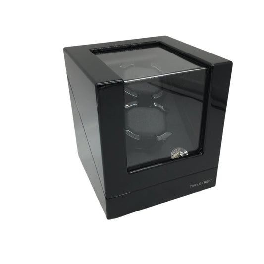 Triple Tree Black Electric Double Watch Winder For Automatic Watches NEW