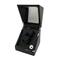 Triple Tree Black Electric Double Watch Winder For Automatic Watches NEW