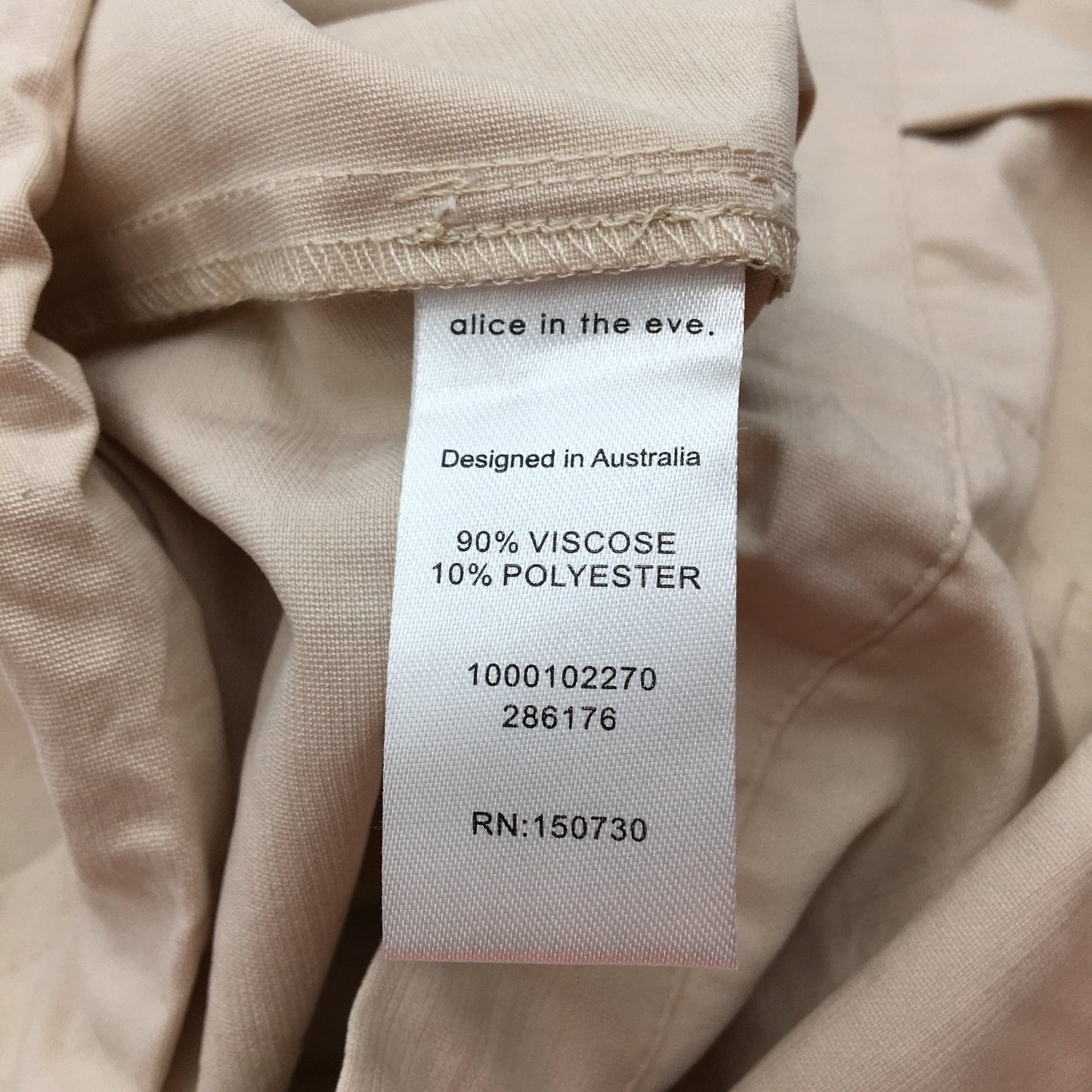 Alice in The Eve Nikita Clean Cream White Parachute Pants Ladies Size Large NEW
