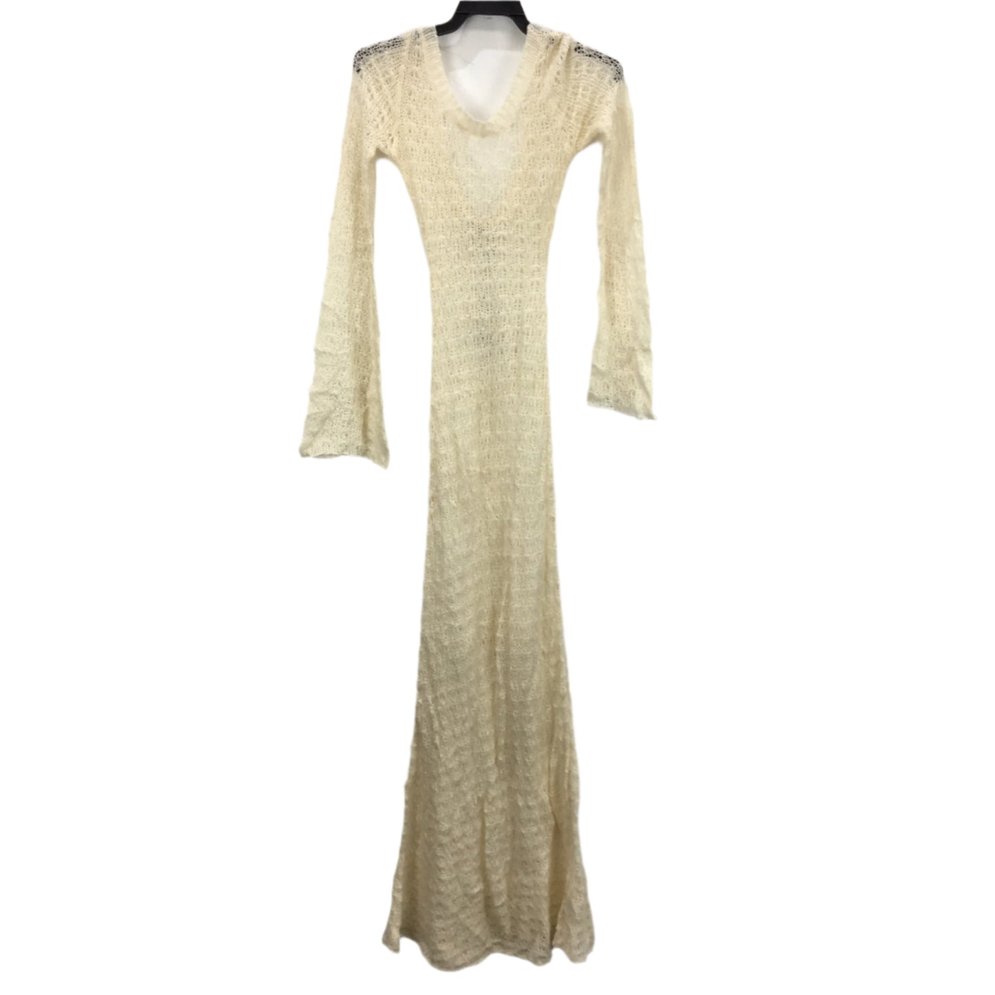 Princess Polly Margarida Wide Neck Crochet Beige Maxi Dress Ladies Size XS-S NEW