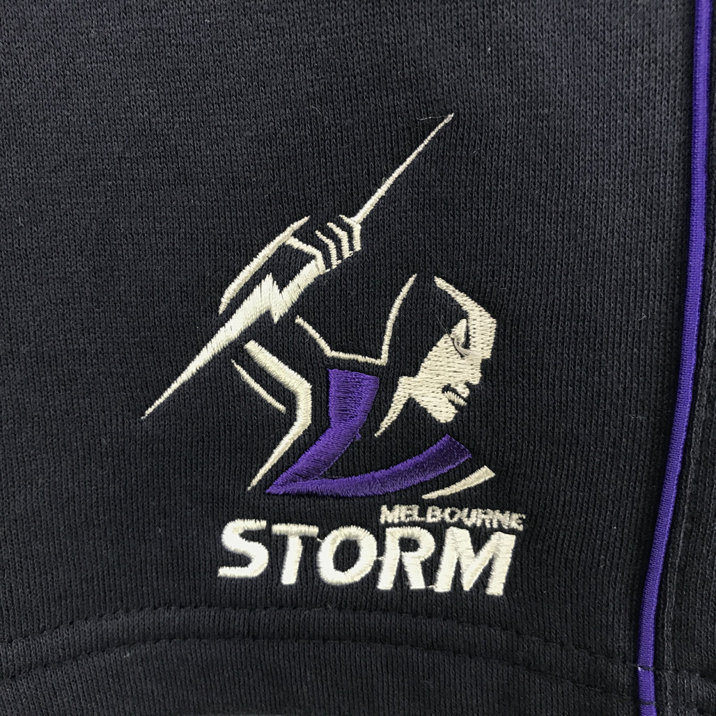 NRL Supporter Melbourne Storm Mens Fleece Navy Blue Sport Shorts Size XL NEW