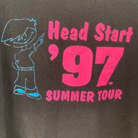 Men's Size XL Vintage Head Start 1997 Black Cotton T-Shirt