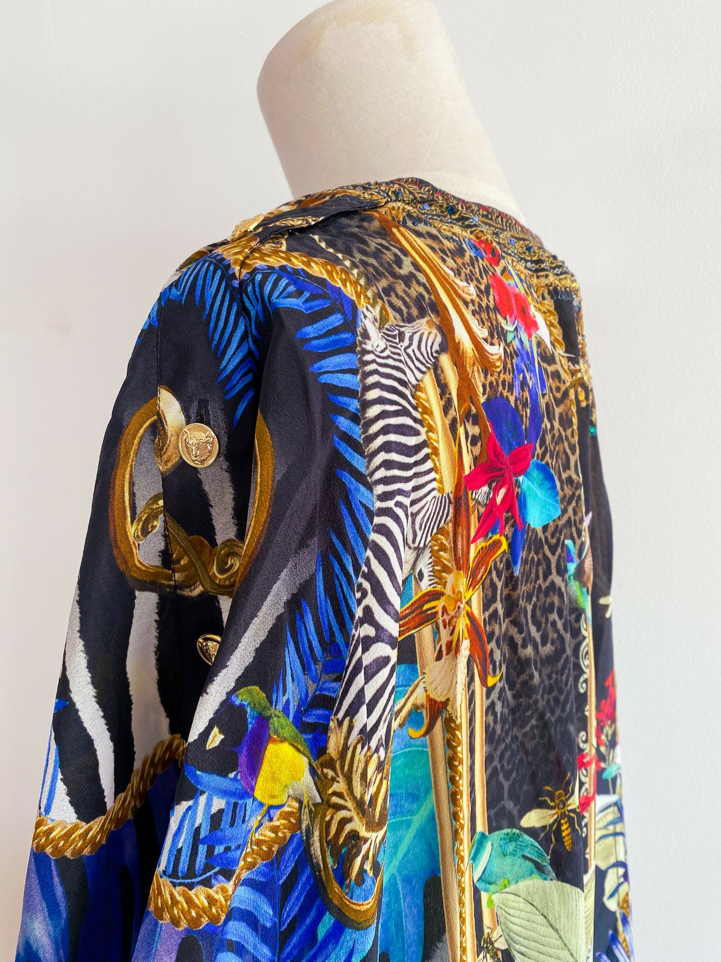 Camilla One Size Embellished Multicolour Kaftan