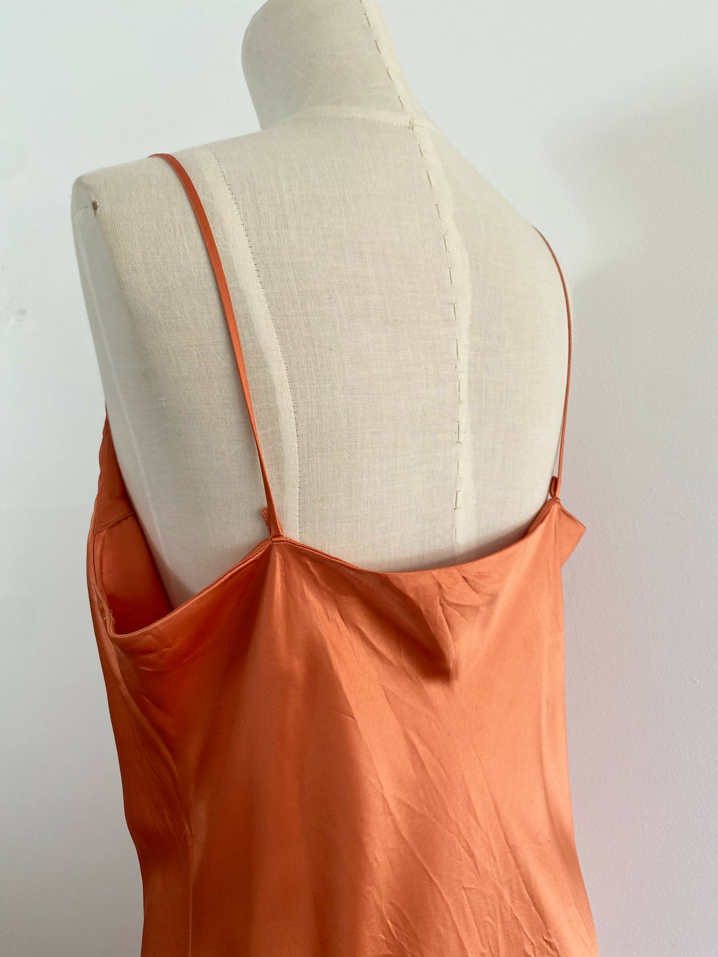 Seed Size 12 Copper Satin Slip Dress