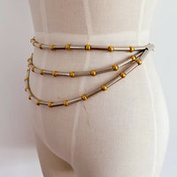 Vintage Two-Tone Bead and Chain Belt