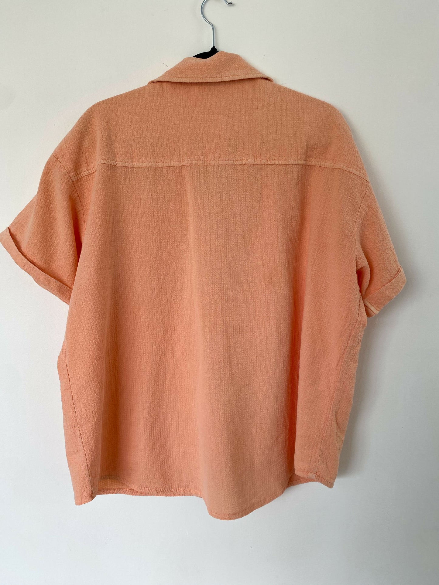 Unisex Stussy Size 10 Orange Cotton Waffel Shirt