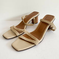 Martinez Size 39 Tan Braided Leather Sandals