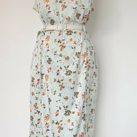 Collectif London UK 20 Belted Floral Midi Dress