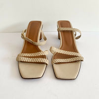 Martinez Size 39 Tan Braided Leather Sandals