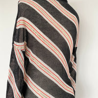 sass and bide Size S Sheer Striped Linen-Blend Top