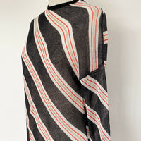 sass and bide Size S Sheer Striped Linen-Blend Top