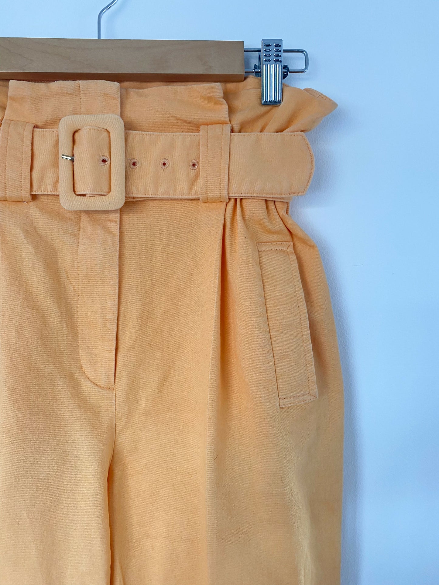 Sheike Size 6 Orange Paperbag-Waist pants