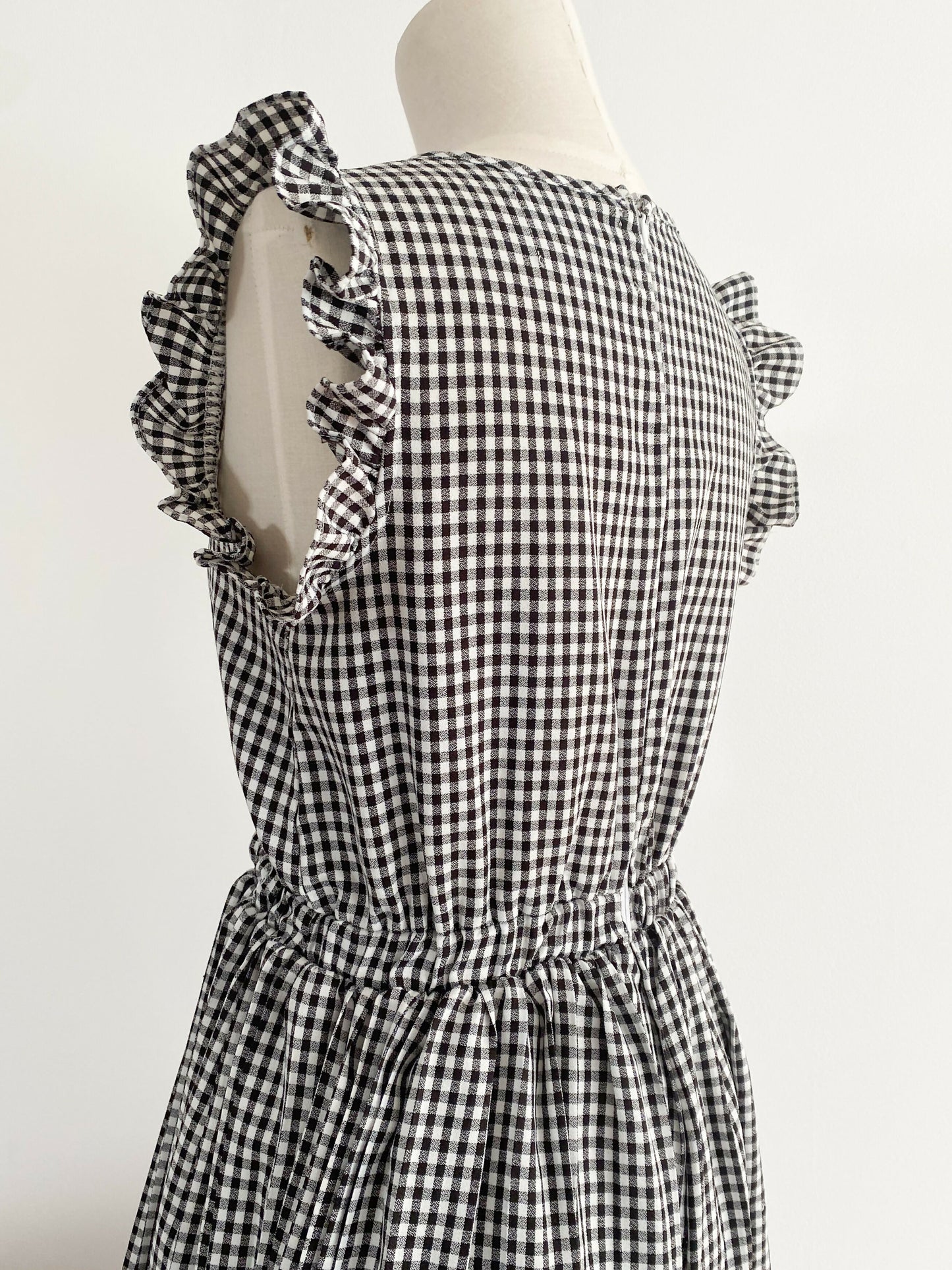 Meridian Size Small Monochrome Check Jumpsuit