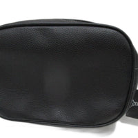 Neon Hart Rounded Design Pebbled Leather Axel Side Body Bag-Black NEW