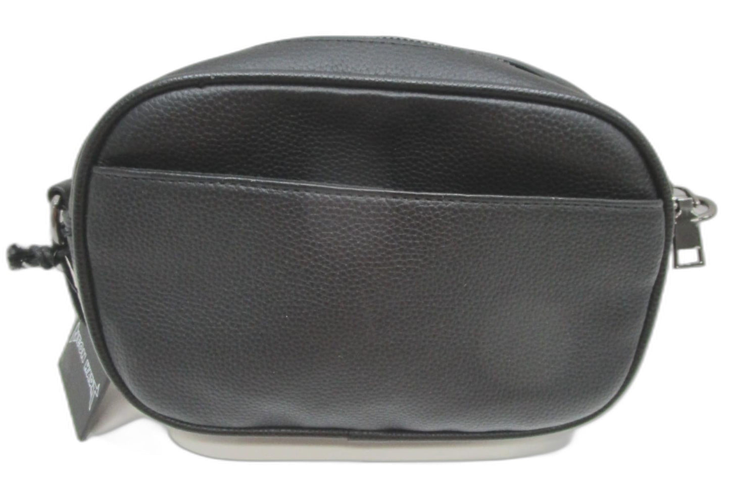 Neon Hart Rounded Design Pebbled Leather Axel Side Body Bag-Black NEW