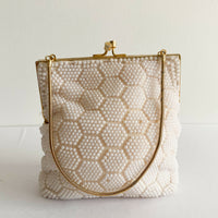 White Beaded Clutch