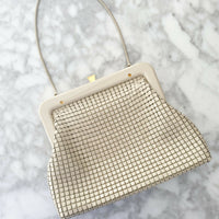 Vintage Gold Crest Beige Chainmail Bag