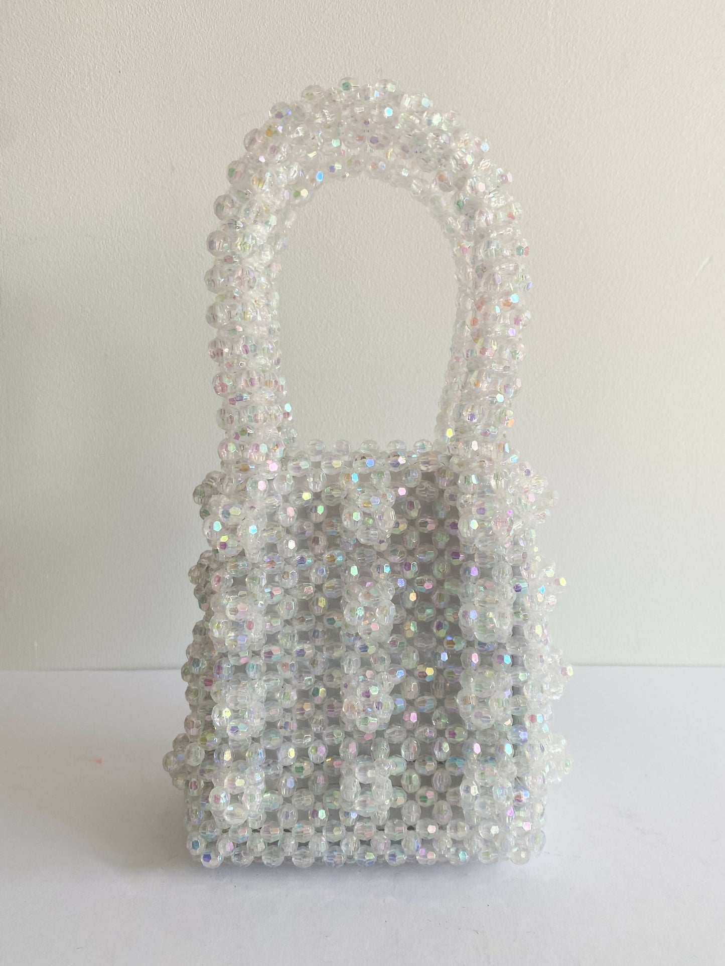 White Beaded Bag