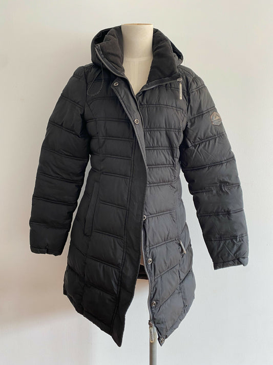 Women's Superdry Size 12 Padded Black Jacket