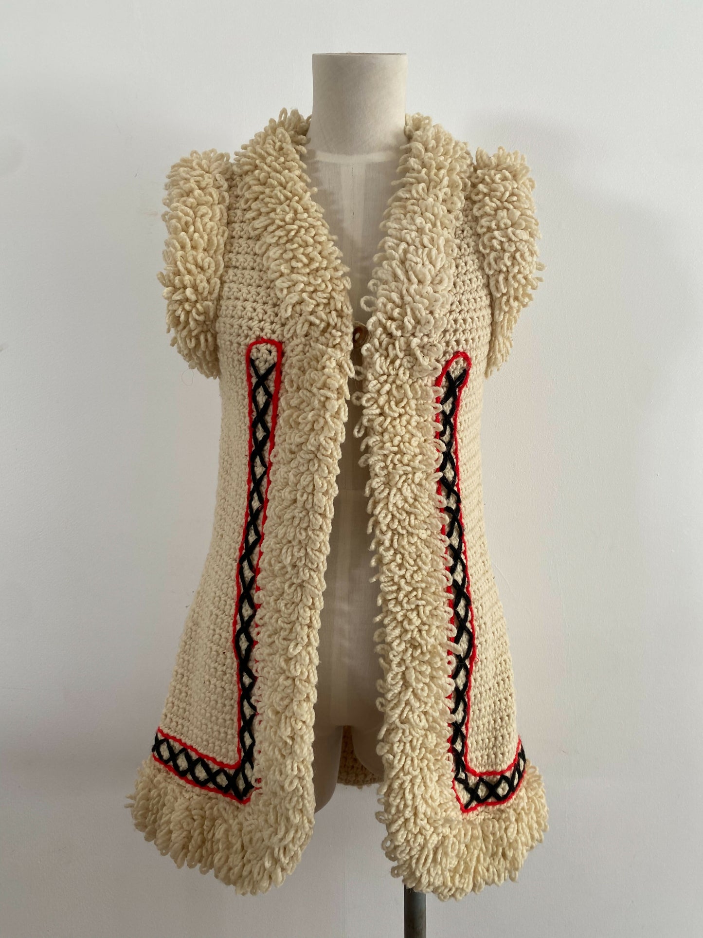 Vintage Women's Knitted Textured Vest