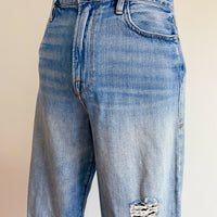 FRAME Le Hollywood Size 9 Distressed Straight-Leg Jeans