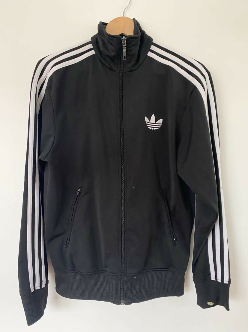 Men's vintage Adidas Size S Striped Black & White Jacket