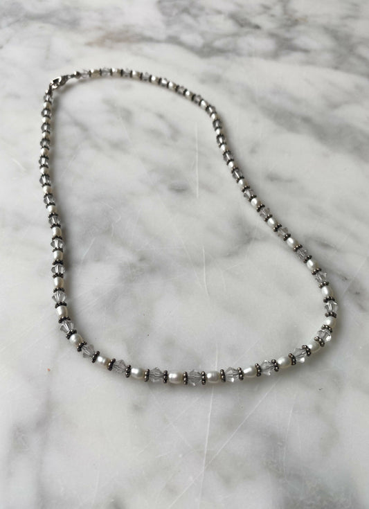 White Beaded Necklace