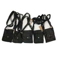 reWORKED by re-UP Handcrafted Upcycled Fabrics Leather Look Body Shoulder Pouch