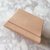 Willow Cream Leather Clutch