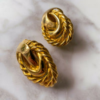 Clip-On Gold-Tone Earrings