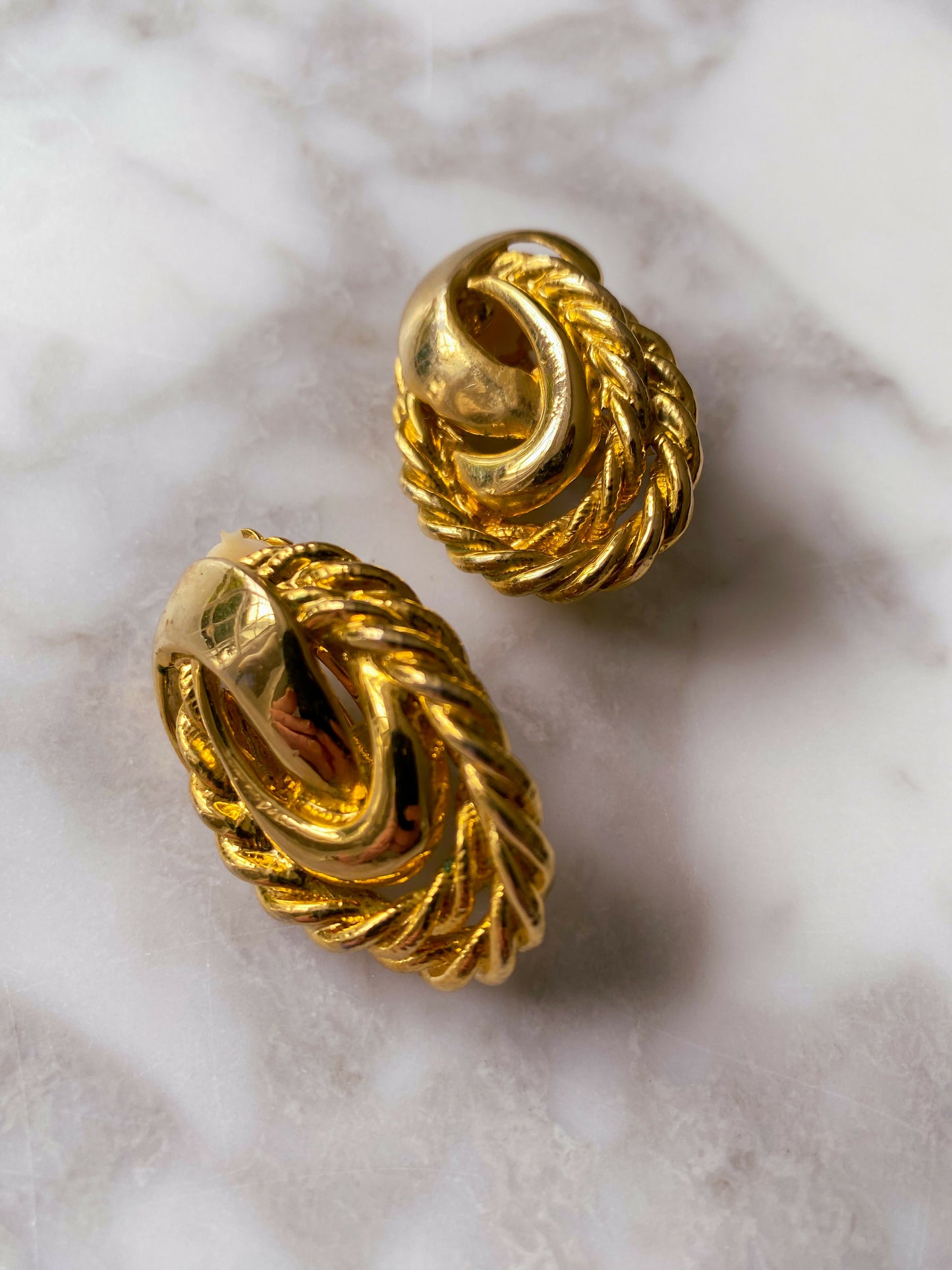 Clip-On Gold-Tone Earrings