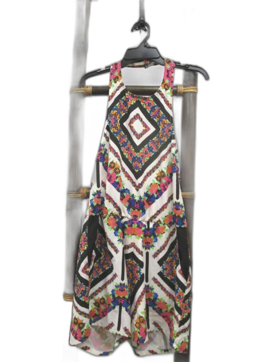 Minkpink Multicoloured Strap Around Neck Short Jumpsuit Ladies Size S