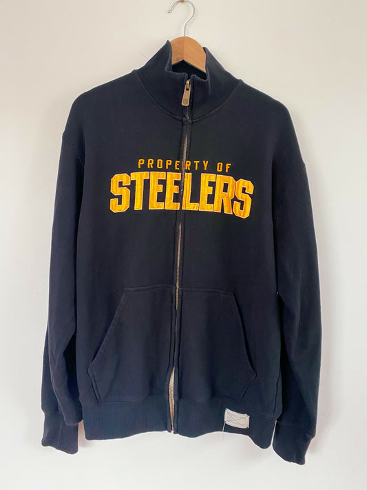 Men's Vintage Gridiron Classic Steelers Size M Black Jacket