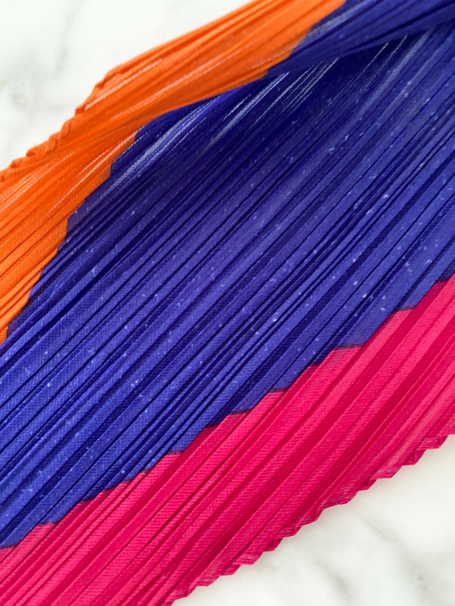 Vintage Multicoloured Crinkled Scarf