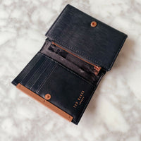 Ted Baker Black and Rose-Gold Tone Wallet